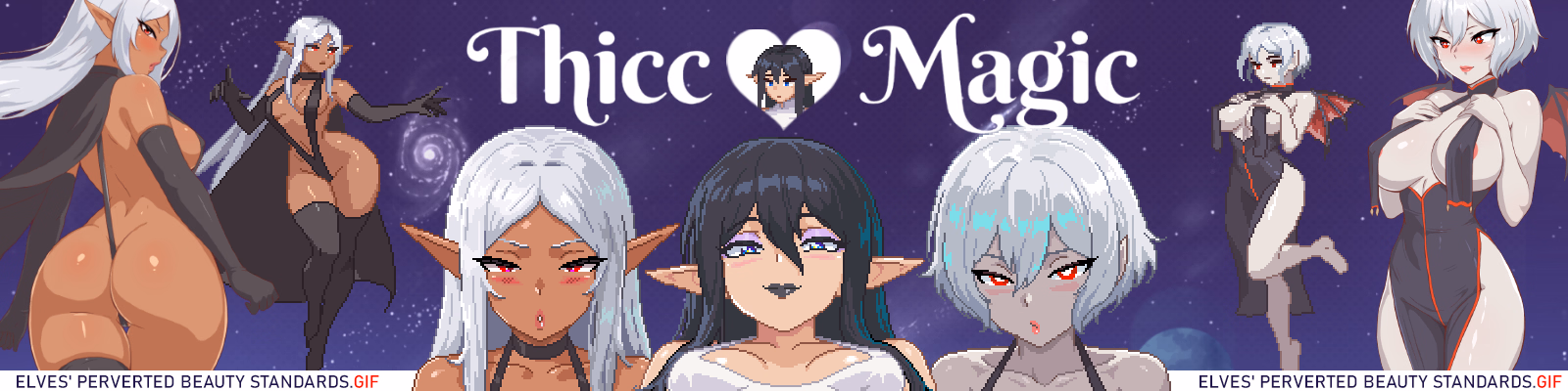 Thicc Magic. Elves’ Perverted Beauty Standards.gif [Ch.1-2] [HarDDeer/PixelGreeds]